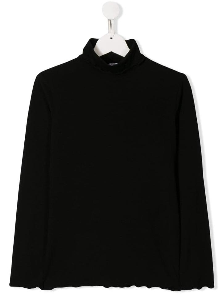 Il Gufo Scalloped Edge Blouse - Black