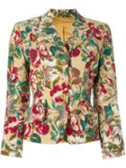Kenzo Vintage Floral Print Fitted Jacket, Women's, Size: Small, Nude/neutrals