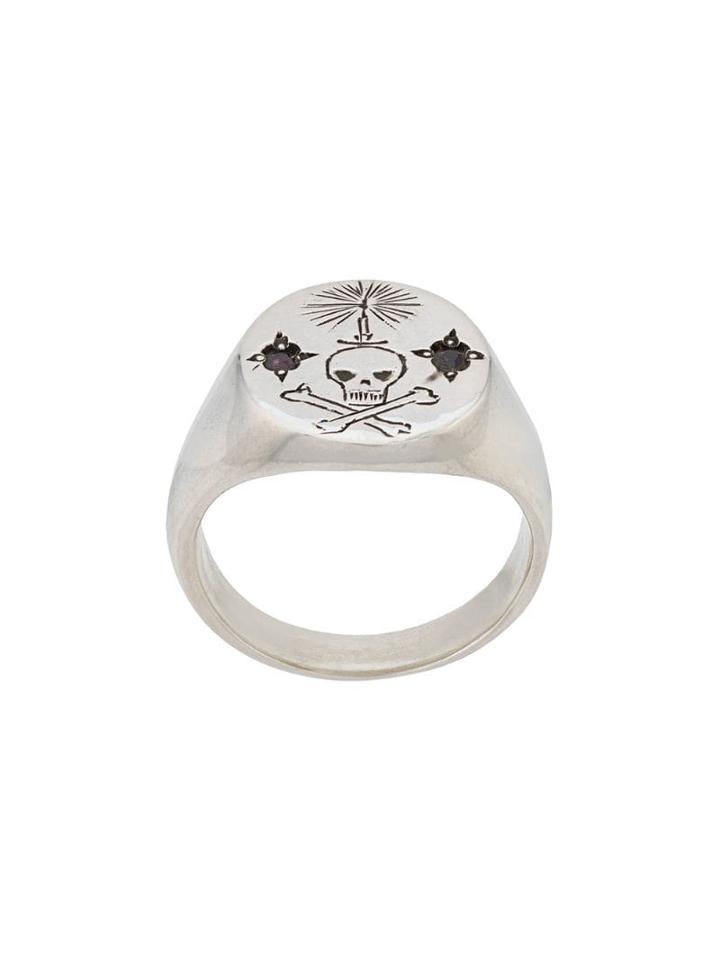 Henson Skull & Candle Signet Ring - Metallic