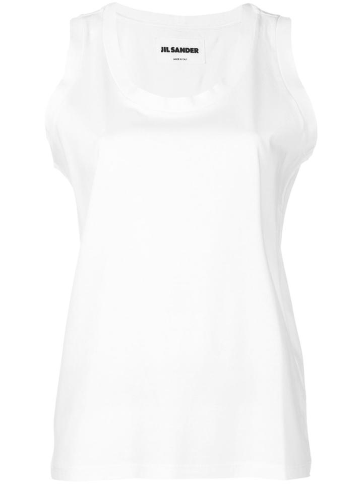 Jil Sander Classic Fitted Vest Top - White