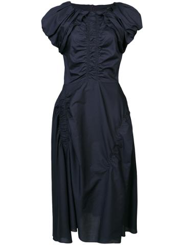 Roberta Furlanetto Draped Asymmetric Dress - Blue