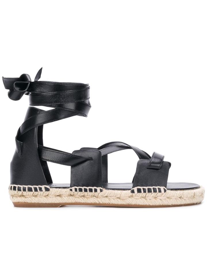 Ports 1961 Tie Around Espadrille Sandals - Black