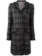 Thom Browne Windowpane Check Tweed Coat