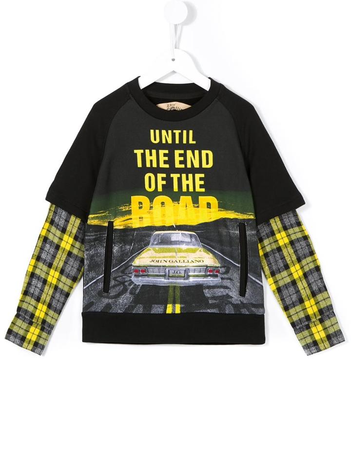 John Galliano Kids Layered Effect T-shirt, Boy's, Size: 6 Yrs, Black