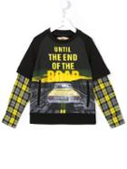 John Galliano Kids Layered Effect T-shirt, Boy's, Size: 6 Yrs, Black