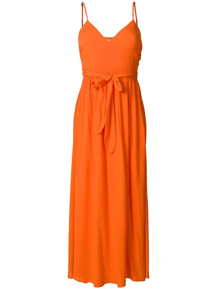 Mara Hoffman Tie Waist Long Beach Dress - Yellow & Orange