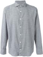 Eleventy Checked Shirt, Men's, Size: 41, Grey, Cotton