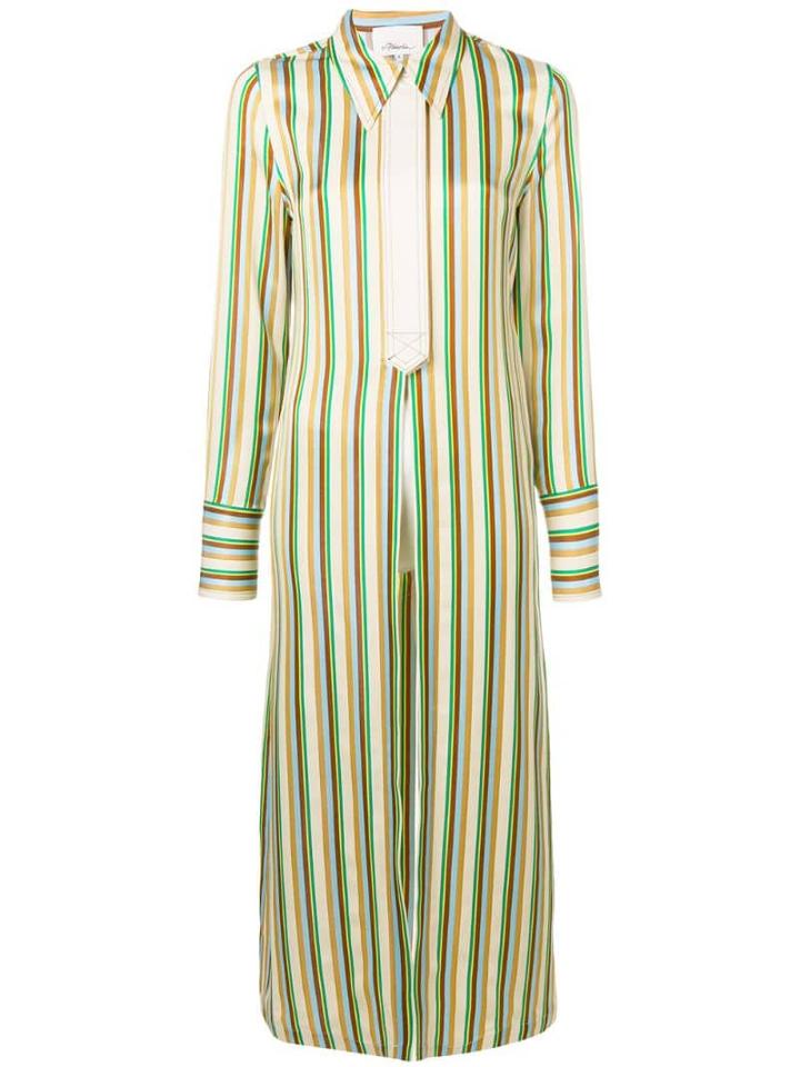 3.1 Phillip Lim Striped Long Shirt-jacket - Neutrals