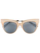Bottega Veneta Eyewear Cat Eye Frame Sunglasses - Metallic