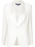 Ralph Lauren Black Tuxedo Blazer, Women's, Size: 10, White, Silk/spandex/elastane