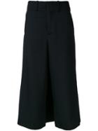 Ms Min Wide-legged Cropped Trousers, Women's, Size: 4, Black, Wool