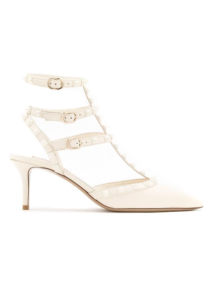 Valentino Valentino Garavani Rockstud 66 Leather Pumps - White