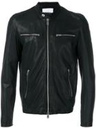 Dondup Round Collar Biker Jacket - Black
