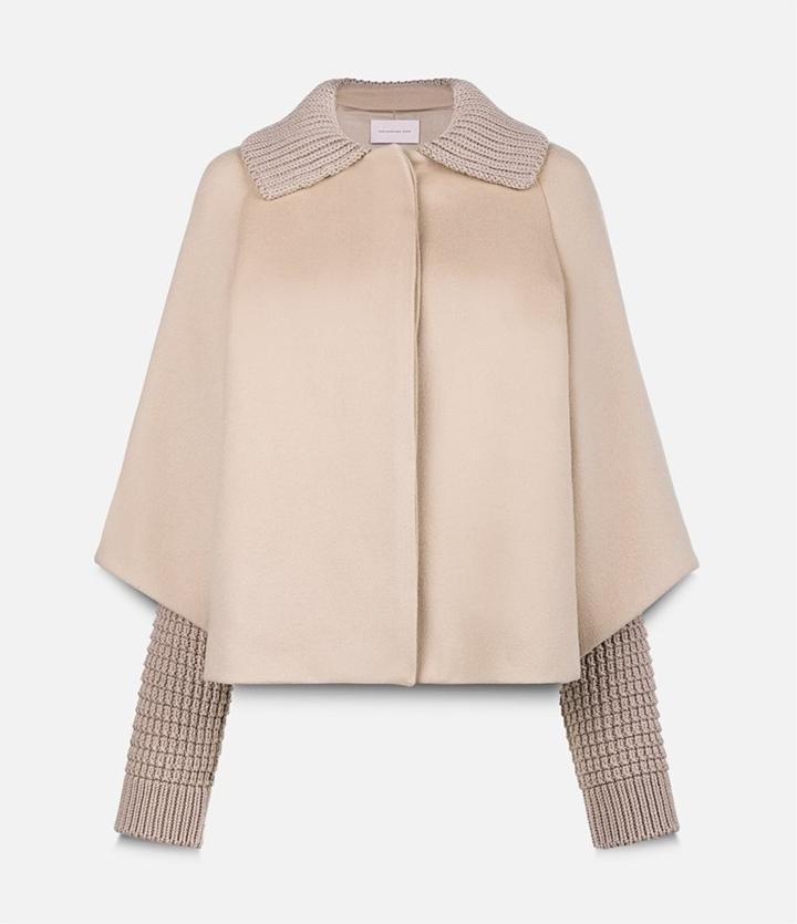 Christopher Kane Short Coat With Knitted Detail