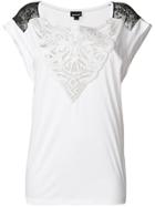 Just Cavalli Lace Insert T-shirt - White
