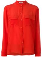 Cacharel Mandarin Neck Shirt - Red