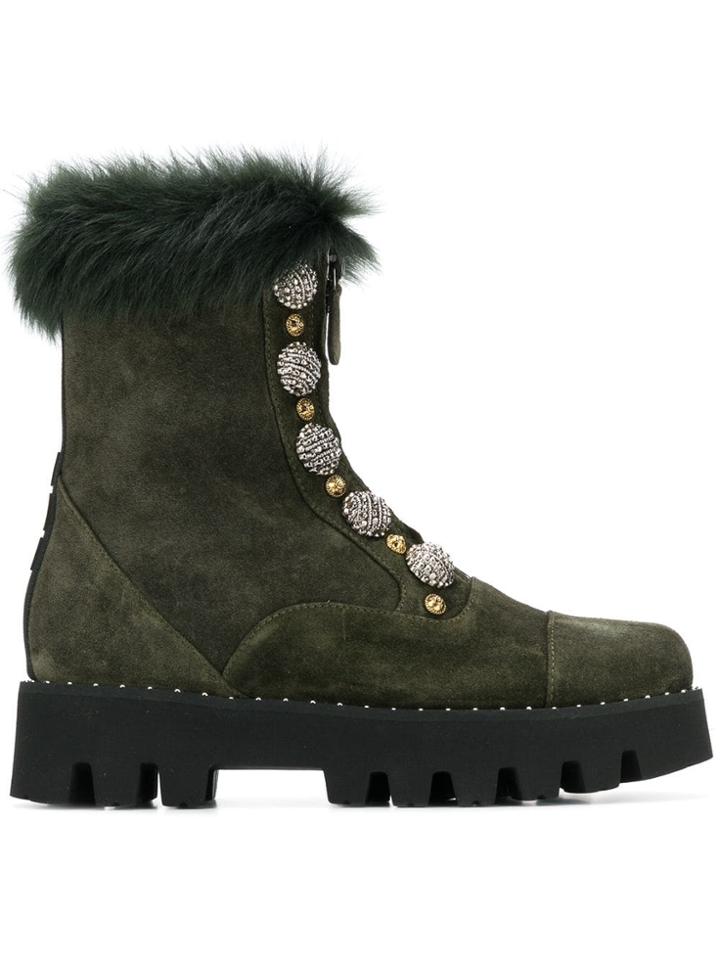 Alberto Gozzi Zip-up Boots - Green