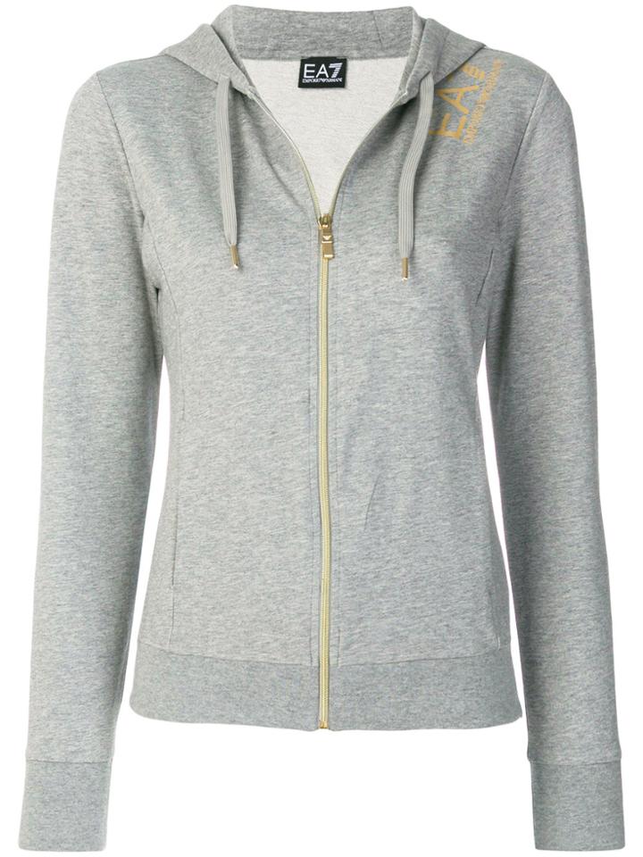 Ea7 Emporio Armani Zipped Hoodie - Grey