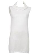 Rick Owens Cowl Neck Tank Top, Women's, Size: Small, White, Cotton/cashmere