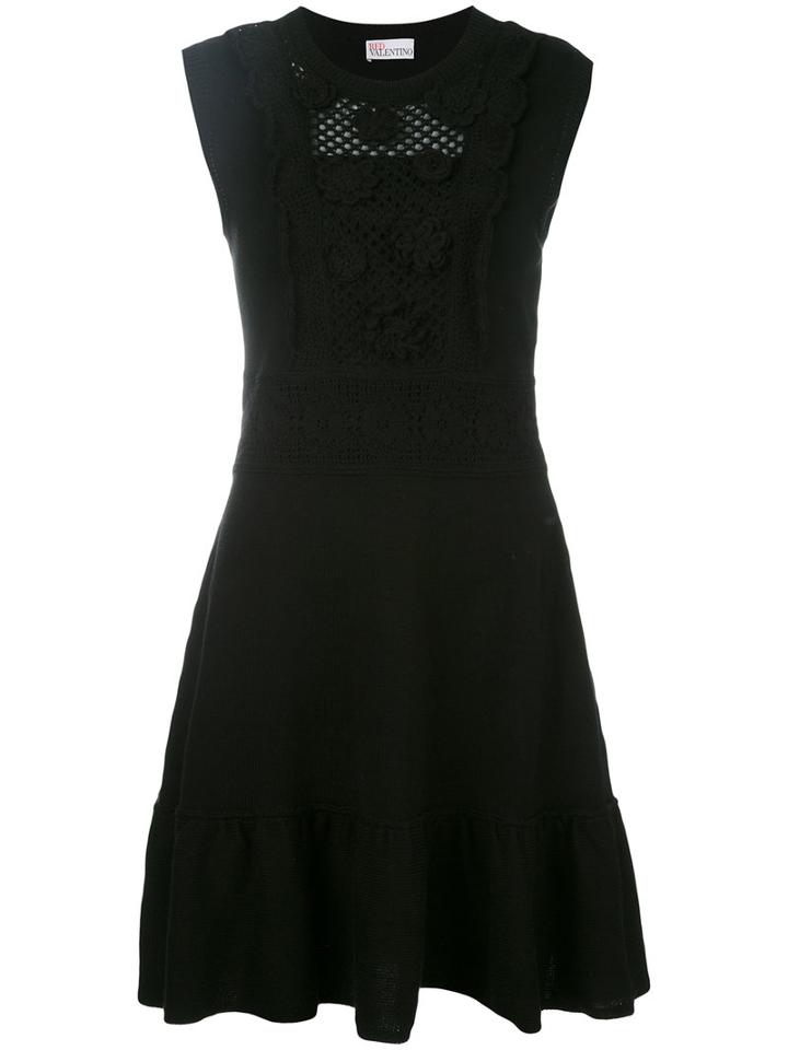 Red Valentino - Sleeveless Knitted Dress - Women - Cotton/polyamide - S, Black, Cotton/polyamide