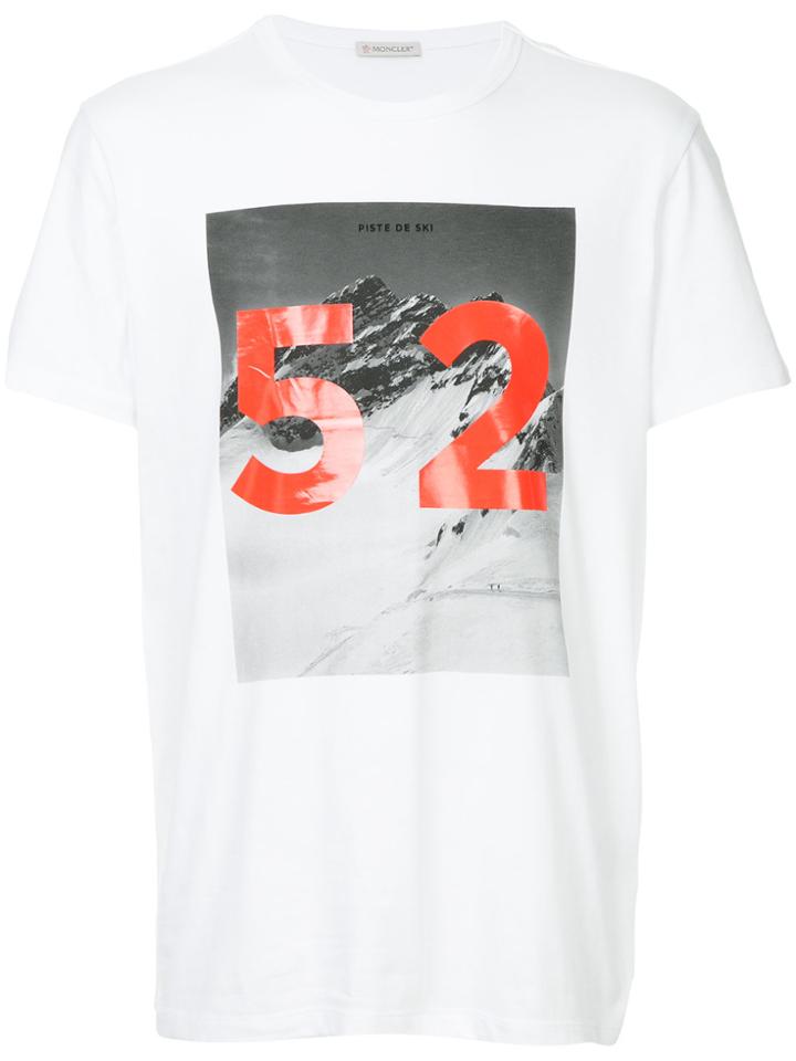 Moncler Colour-block Print T-shirt - White