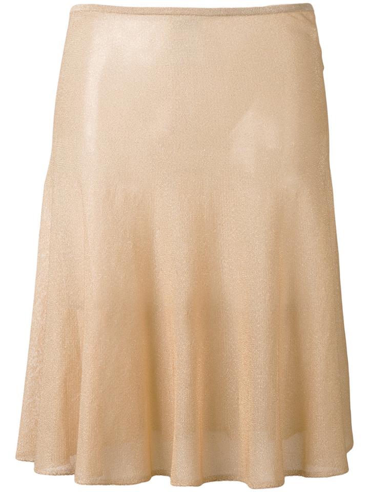 Chanel Vintage Pleated Skirt - Metallic