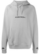 Kappa Kontroll Logo Embroidered Hoodie - Grey