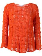 Lamberto Losani Chunky Knit Jumper, Women's, Size: Medium, Yellow/orange, Cotton/polyimide