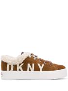 Dkny Shearling Lining Sneakers - Brown