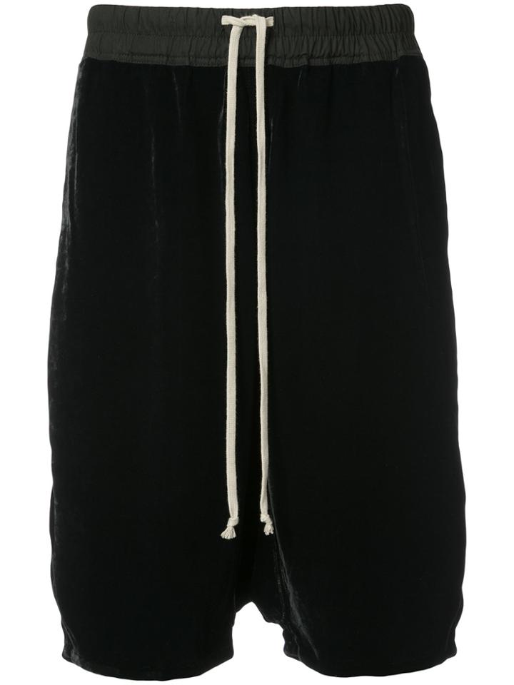 Rick Owens Drawstring Waist Shorts - Black