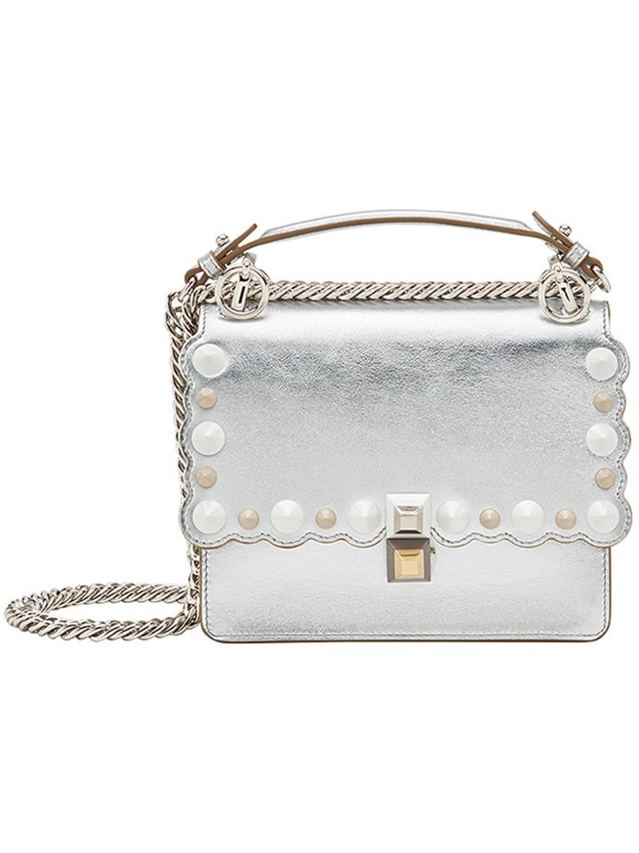 Fendi Kan I Scalloped Handbag - Metallic