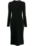 Dolce & Gabbana Long Sleeve Pencil Dress - Black