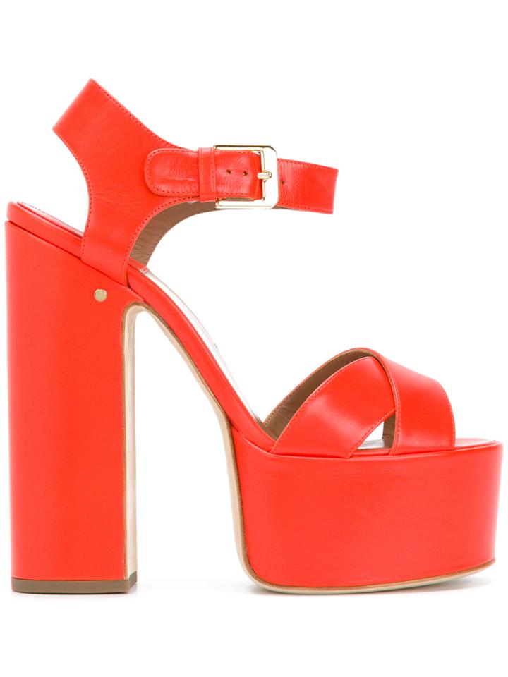 Laurence Dacade Platform Ankle Sandals - Yellow & Orange