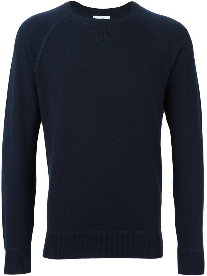 Closed Crew Neck Sweatshirt, Men's, Size: Xl, Blue, Cashmere
