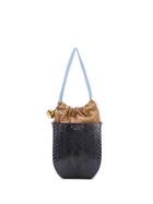 Marni Snakeskin Effect Bucket Bag - Blue
