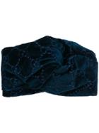 Gucci Gg Velvet Headband - Blue