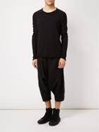 Julius Drop-crotch Trousers, Men's, Size: 3, Black, Cupro/viscose/cotton