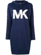 Michael Michael Kors Hooded Sweater Dress - Blue