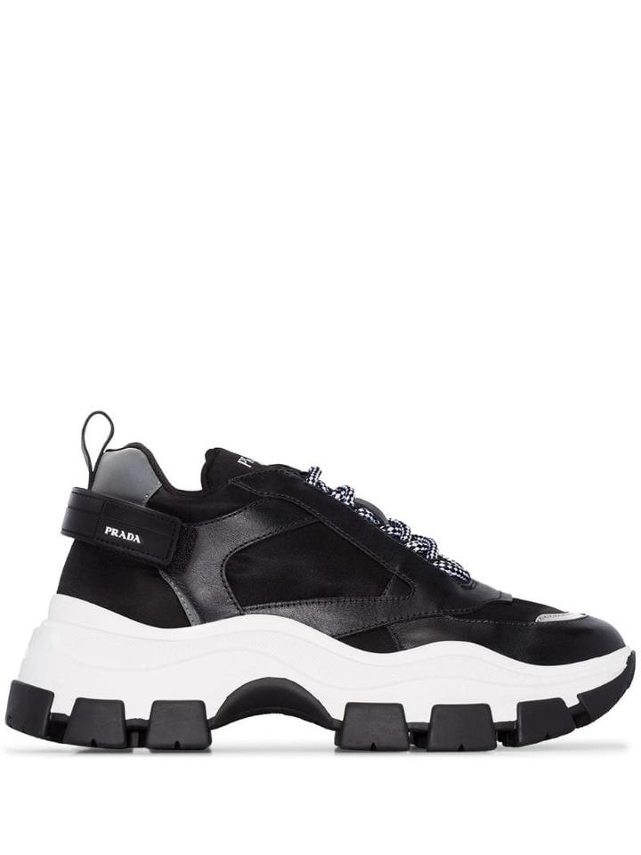 Prada Prada Pegasus Chnky Snkr Blk - Black
