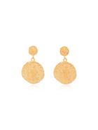 Anni Lu Gold Plated Sterling Silver Sisters Coin Earrings - Metallic