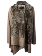 Liska 'galliana' Fur Panelled Coat