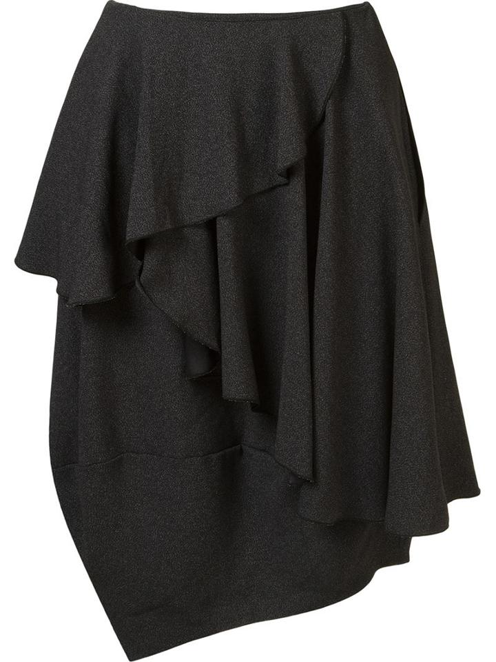 Fernanda Yamamoto Asymmetric Skirt, Women's, Size: 43, Black, Acetate/viscose