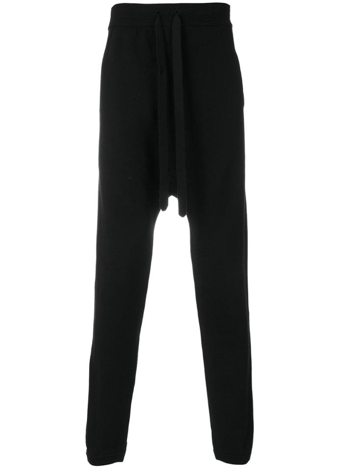 Andrea Ya'aqov Drop-crotch Track Pants - Black