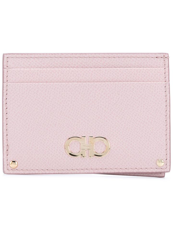 Salvatore Ferragamo Double Gancio Cardholder - Pink & Purple