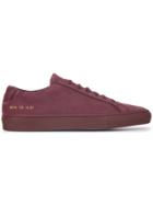 Common Projects Burgundy Nubuck Achilles Sneakers - Red