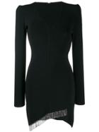 Pinko Rhinestone Fringe Dress - Black