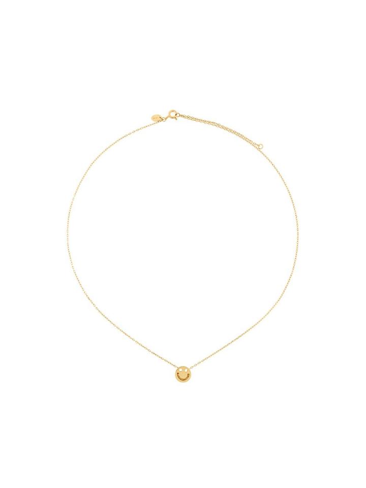Ruifier Smile Pendant Short Necklace - Metallic