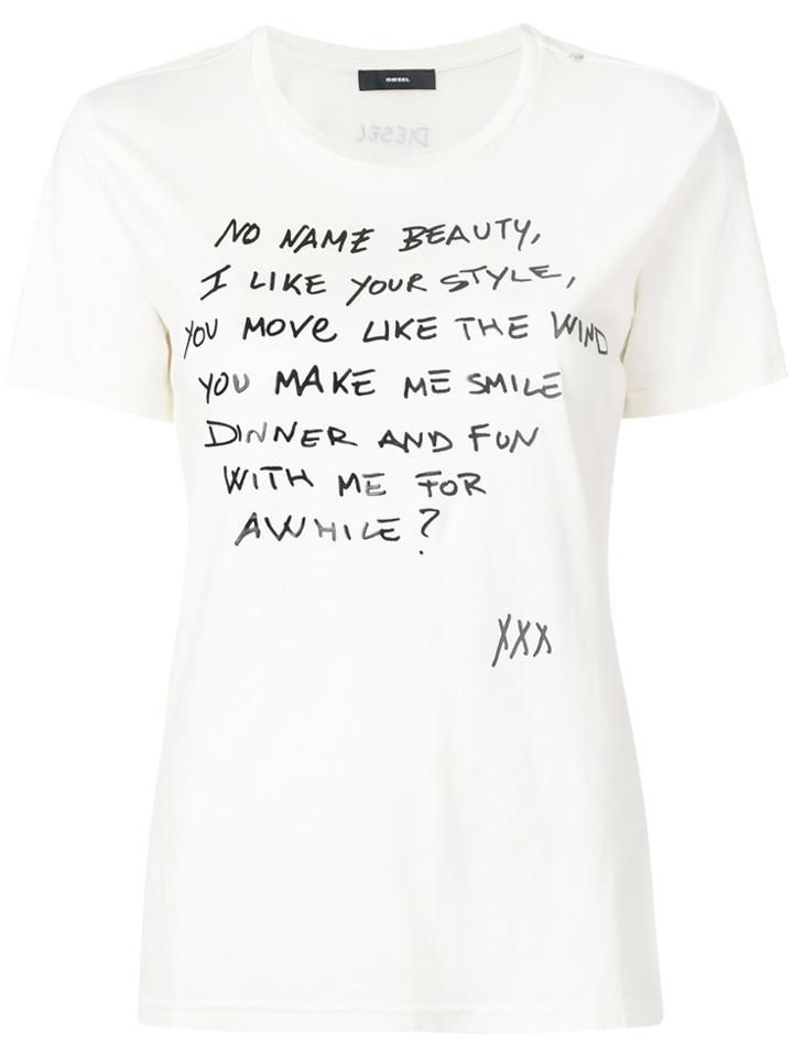 Diesel T-sily-l T-shirt - White