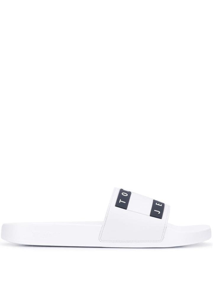 Tommy Jeans Logo Patch Slides - White