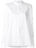 Tibi Ruffle Sleeve Shirt - White